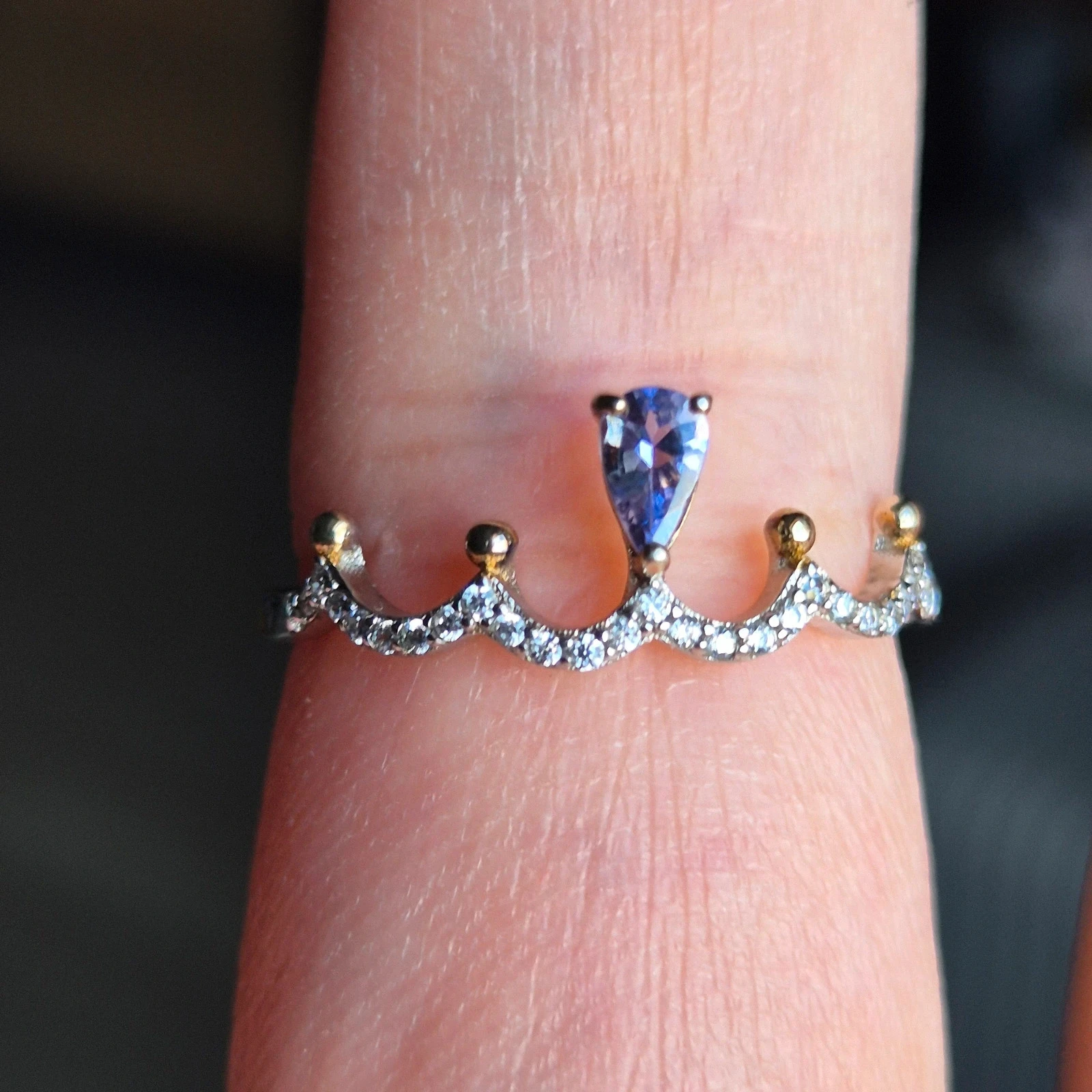 Natural Tanzanite S925 silver ring